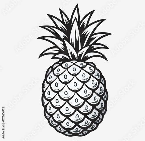 pineapple vector illustration