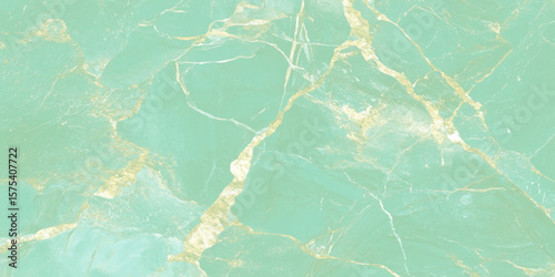 A top-view of aqua onyx marble stone texture, Elegant green onyx marble texture background, with veins of gold and soft pastel color.