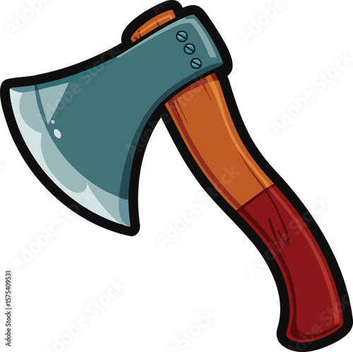 Axe colorful illustration isolated on transparent background