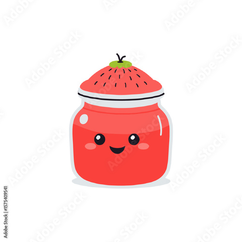 strawberry jam in a jar