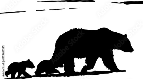 silhouette of  bear