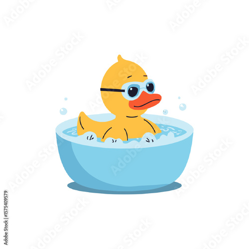 baby duck in bath