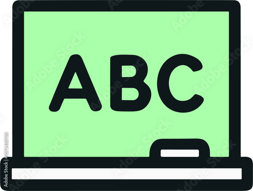Chalkboard Icon for Teaching and School