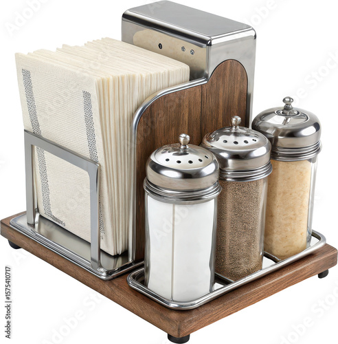 A modern and functional napkin dispenser for the kitchen or dining area