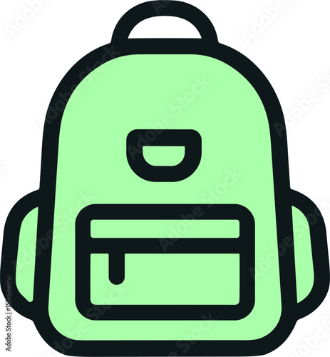 School Backpack Icon for Kids