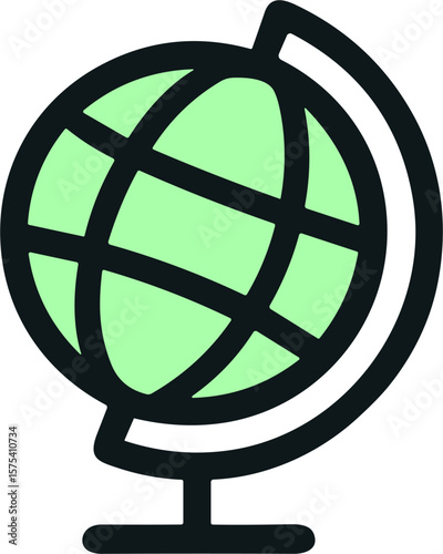 Globe Icon for Geography and Education
