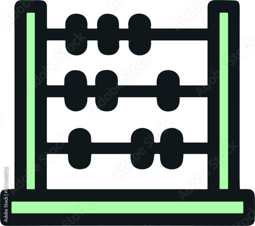 Counting Abacus Icon for Kids and Schools