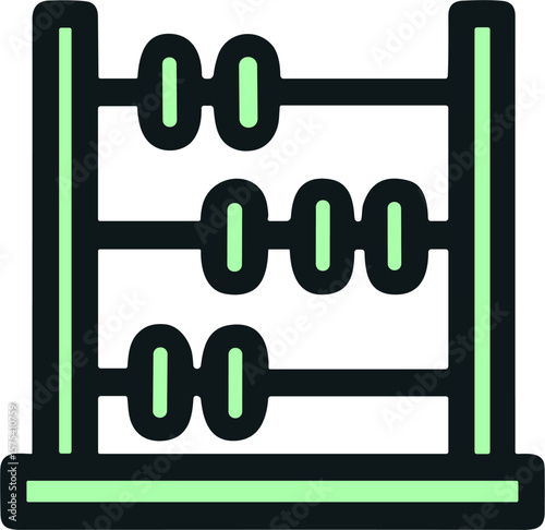 Abacus Icon for Early Math Education