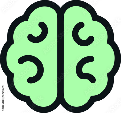 Brain Icon Representing Knowledge and Intelligence