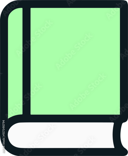 Closed Book Icon for Reading and Education