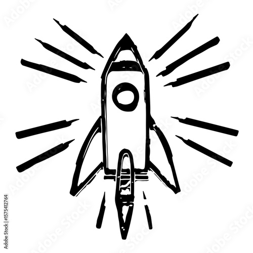 space rocket vector illustration