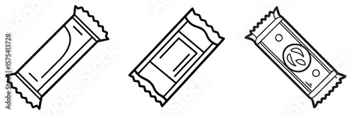 Candy Bar Coloring Book Page Outline Design