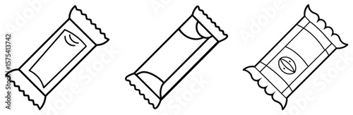 Candy Bar Coloring Book Page Outline Design