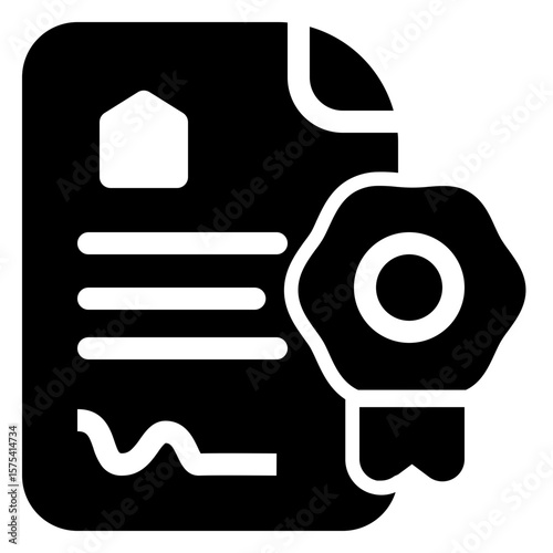 mortgage document - Residential Real Estate - solid fill
