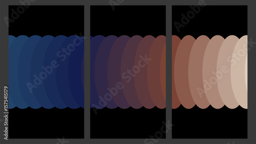 Organic Ring Abstraction: Radial Gradient of Warm Cool Tones – Versatile Background for Visual Media.Abstract background.