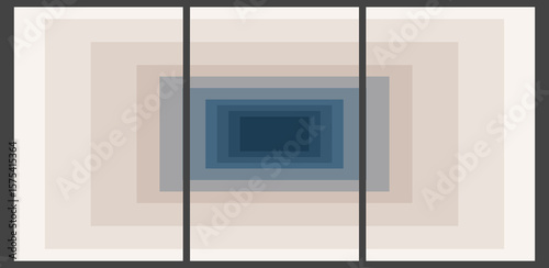 Visual Focus Gradient: Serene Blue and Beige Layers with Lines – Contemporary Pattern for Presentations , Web. Abstract wallposter. 24x36 inches size of each one.