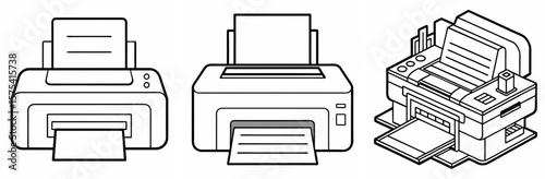 Printer Coloring Book Page Outline Design