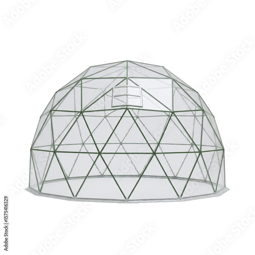 Fotografie Geodesic dome greenhouse structure