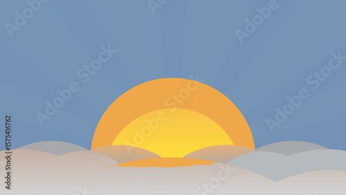 Sun-kissed mountain landscapes at sunrise and sunset, featuring vibrant orange skies, clouds, and natural light