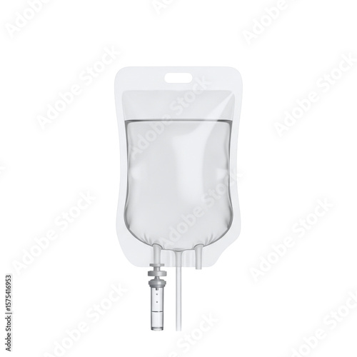 Bild auf Leinwand Iv drip bag with saline solution