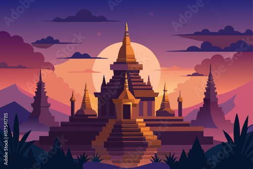 bagan at sunset myanmar
