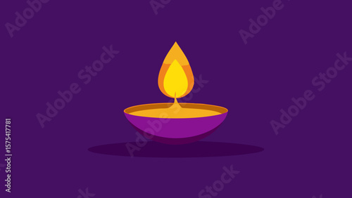 Illuminated Diya A Symbol of Light and Hope