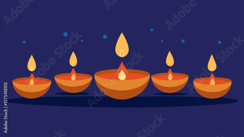 Three glowing candle flames pierce the dark, casting a romantic light for Christmas celebration