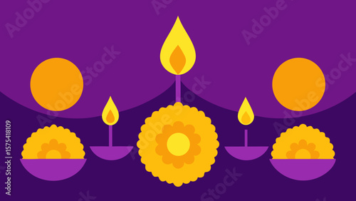 abstract background with flowers
