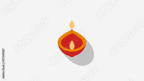 Burning match and candle flame vector illustration with light as a holiday fire symbol design