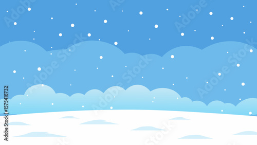 winter landscape vector illustration