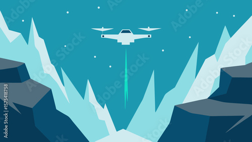 vector illustration of a plane