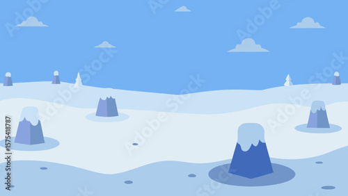 vector illustration of a winter landscape