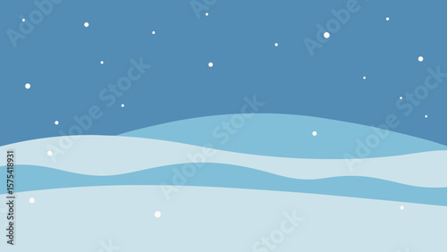winter landscape with snow