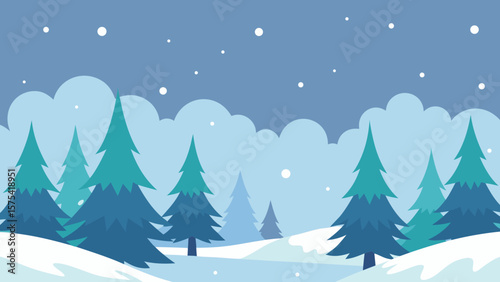 winter landscape with trees
