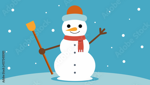 snowman in the snow