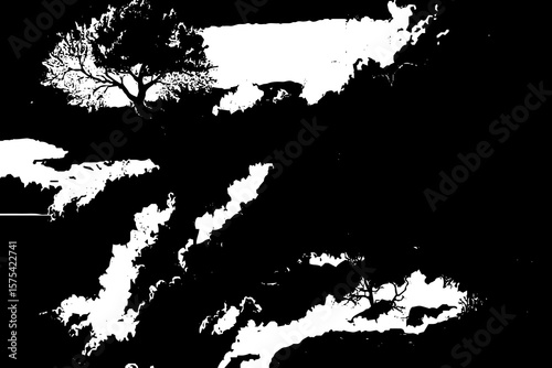 Peaceful Mountain Landscape Vector Art
