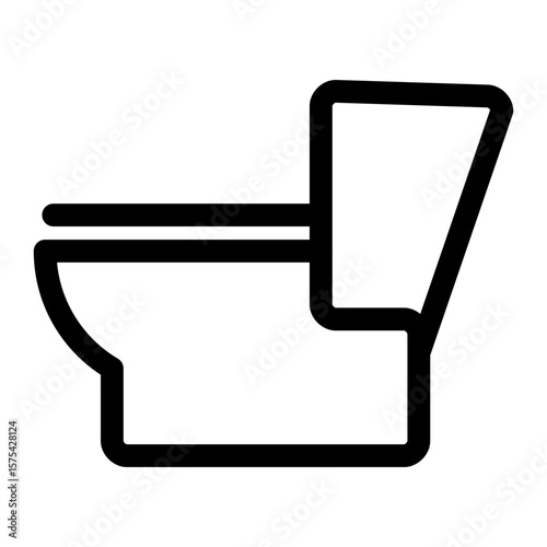 toilet bowl and high lavatory commode icon.