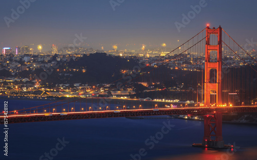 golden gate bridge at night