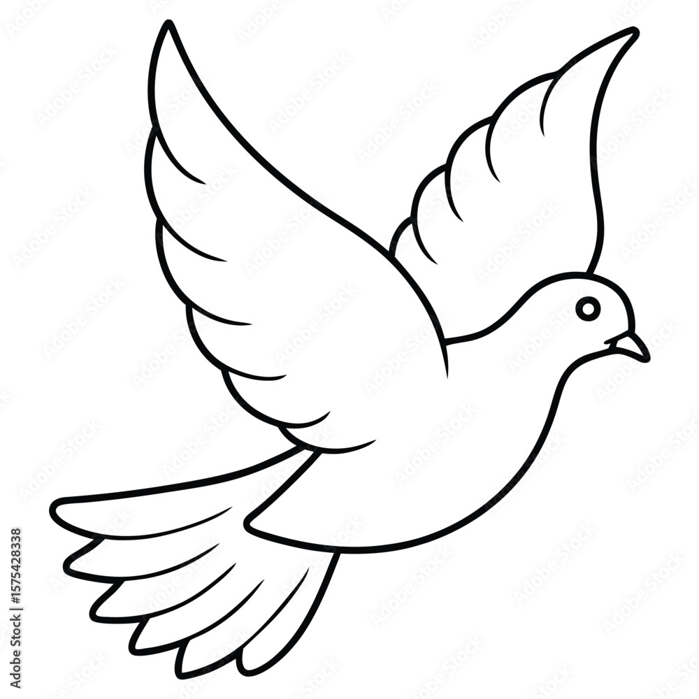 Obraz premium flying dove art illustration