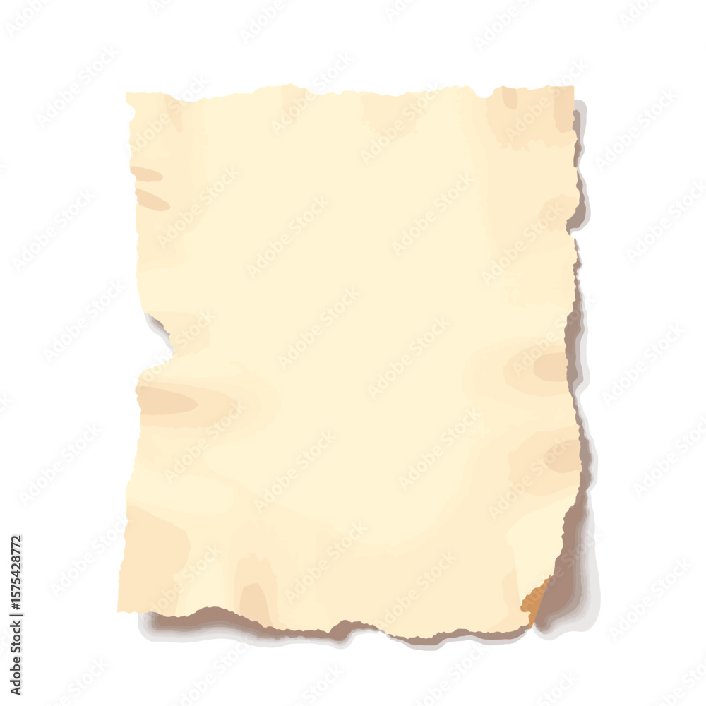Obraz premium Torn legal document on clean white background, symbol of loss