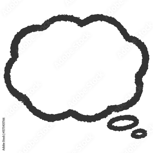 手描き風の雲型の吹き出し