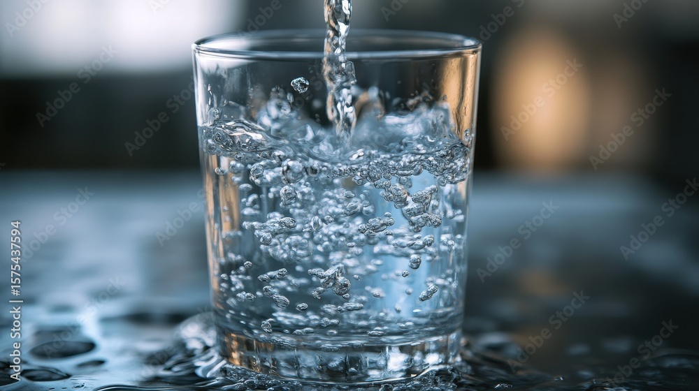 Clear water is poured into a glass, creating bubbles and a refreshing splash. Use it for health, hydration, purity, or beverage concepts in your project. Clear water is poured into a glass, creating bubbles and a refreshing splash. Use it for health, hydration, purity, or beverage concepts in your project.