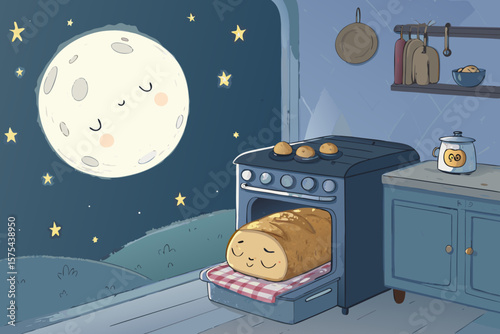 Incredible Bread Loaf Sleeping Oven Shaped Bed with Sugar - Mysterious and Intriguing Visual Story E
