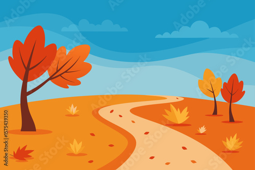 autumn landscape with trees