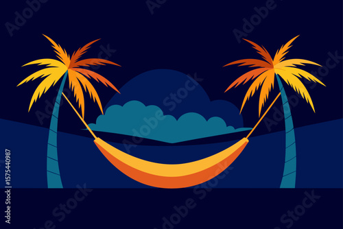 tropical beach with palm tree