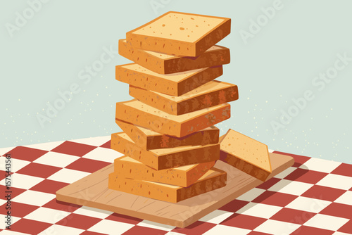 Exceptional Bread Toast Stacked Like Jenga Blo - Elegant and Refined Visual Story Perfect for Social