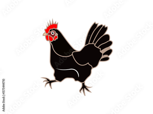 hen or chicken, rooster and chicks silhouette set. hen, rooster and chicks isolated farm animal silhouette icon vector collection.Hen vector icon Art & Illustration. hen vector, chicken vector.