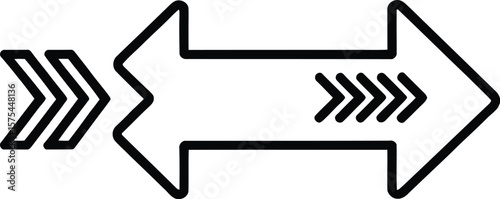 A double arrow illustration points in opposite directions, a symbol of choice and direction.