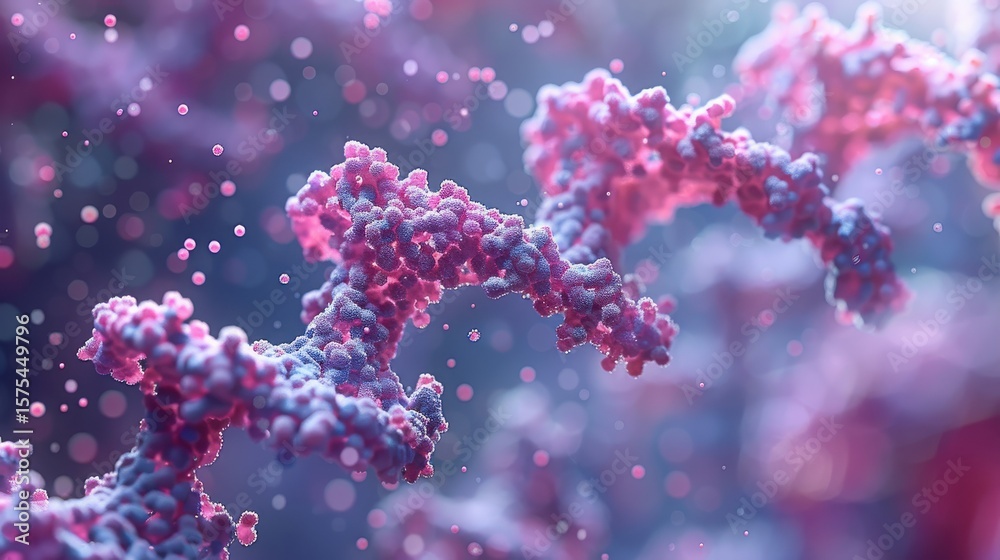 Fototapeta premium DNA Double Helix Targeted by CRISPR Enzyme Demonstrating Precise Gene Editing at Molecular Scale