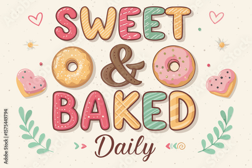 Splendid Sweet Baked Daily Text - Energetic and Lively Visual Story Ideal for Marketing Projects
